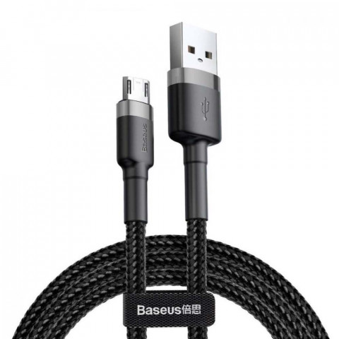 Кабель Baseus USB to Micro USB 2.4 A (2 m) gray/black